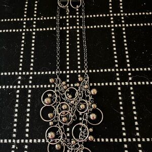 Paparazzi Black and Silver Circle Necklace